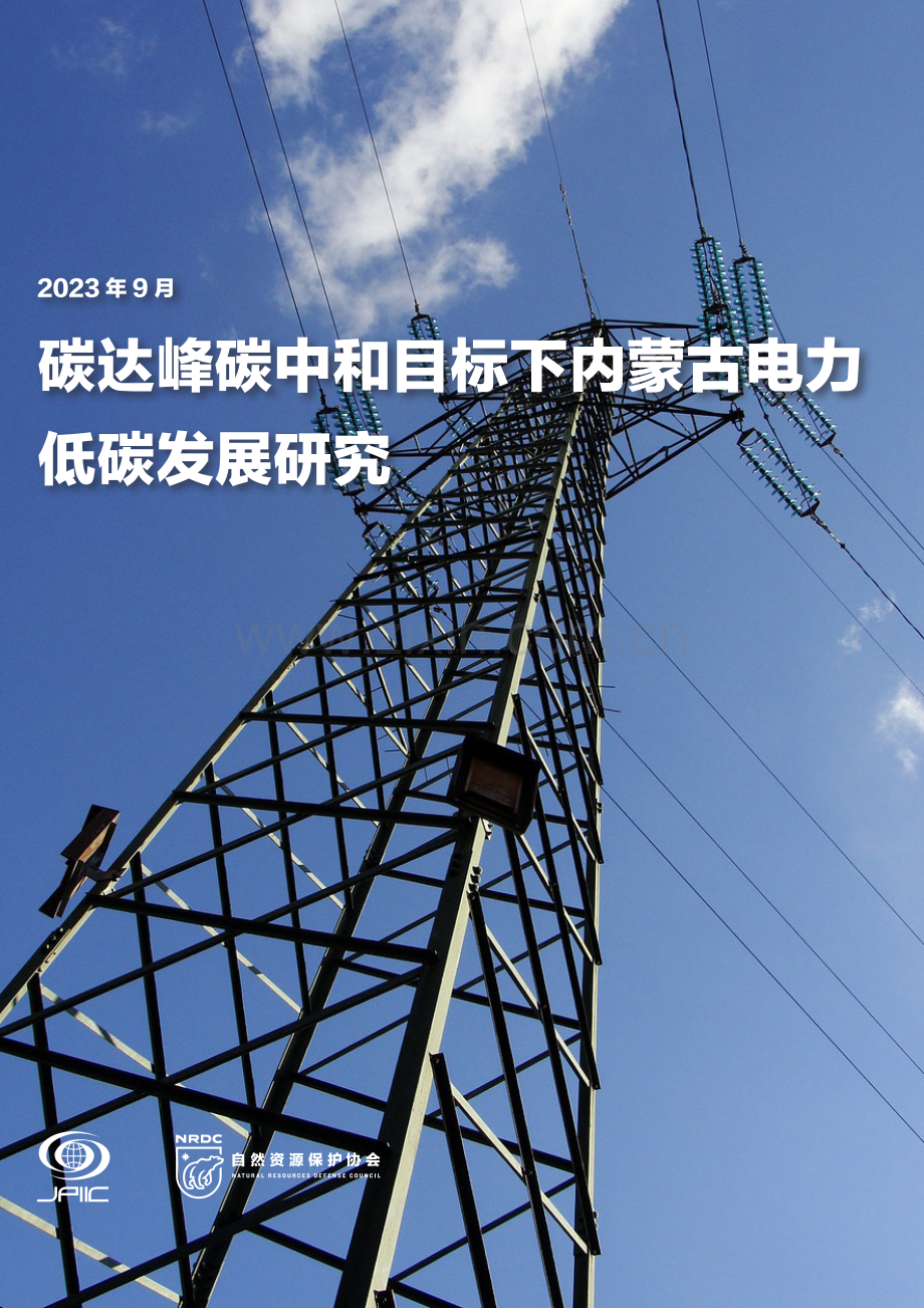 碳达峰碳中和目标下内蒙古电力低碳发展研究报告.pdf_第1页