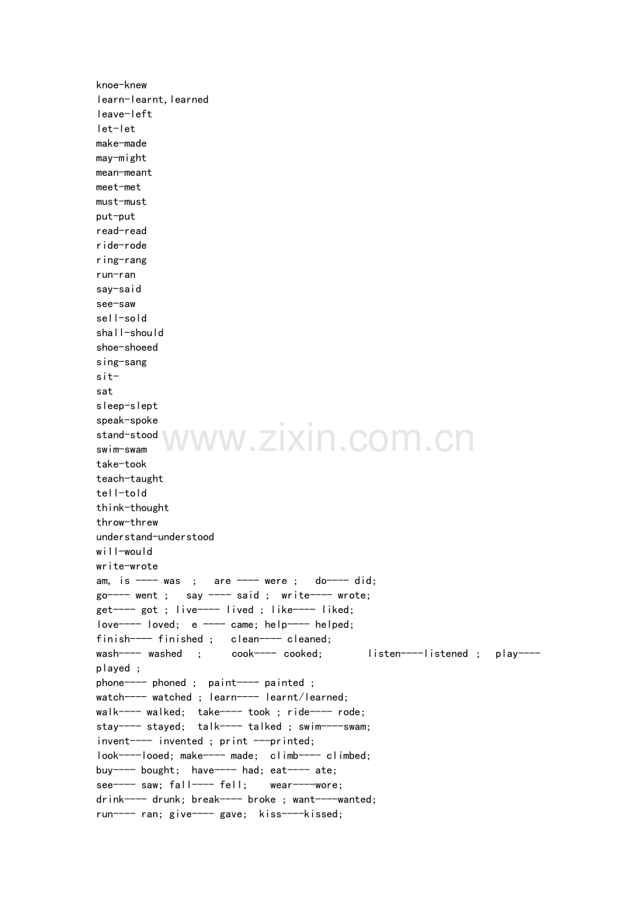英语过去式大全.doc_第2页