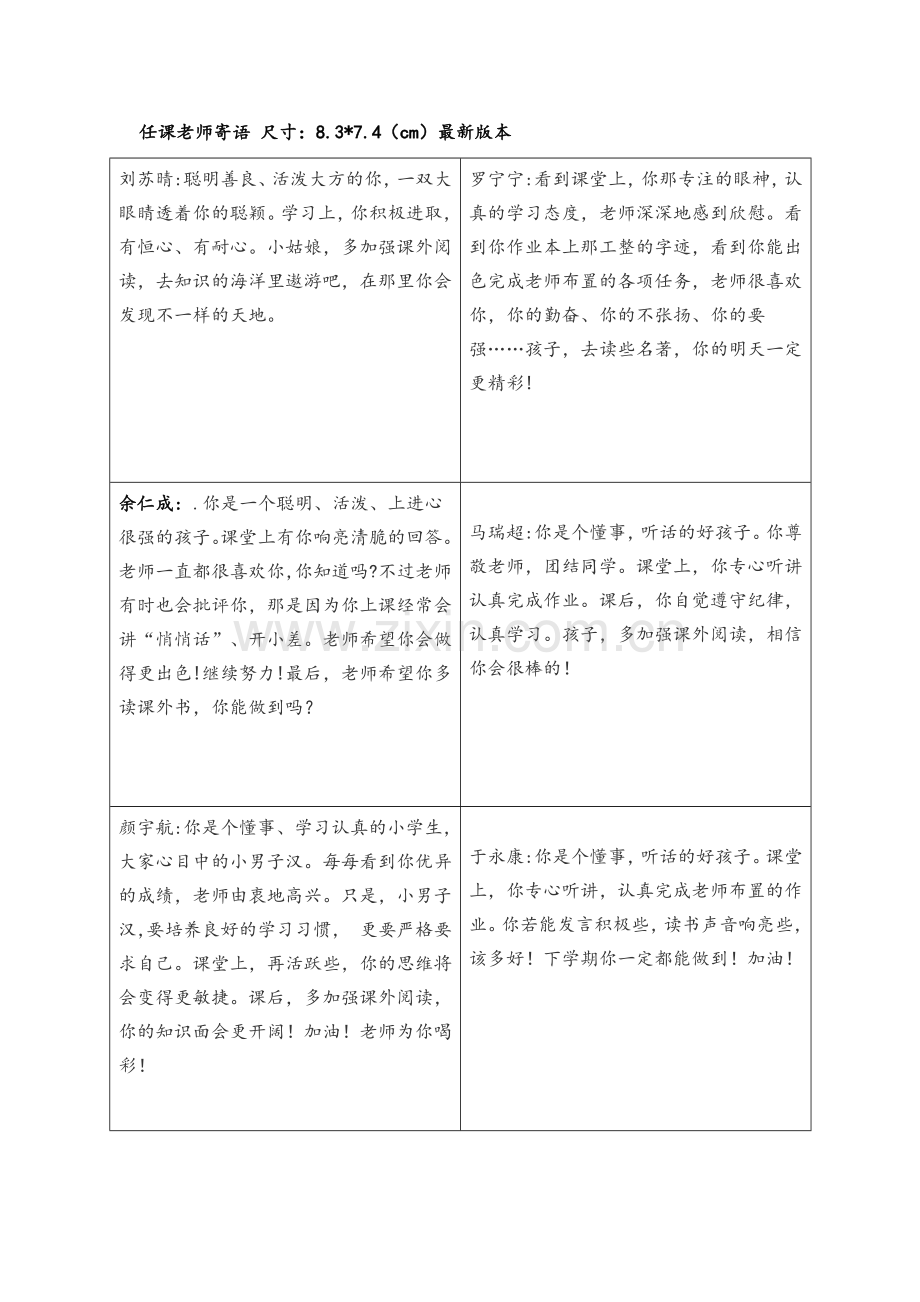 语文老师评语.doc_第1页