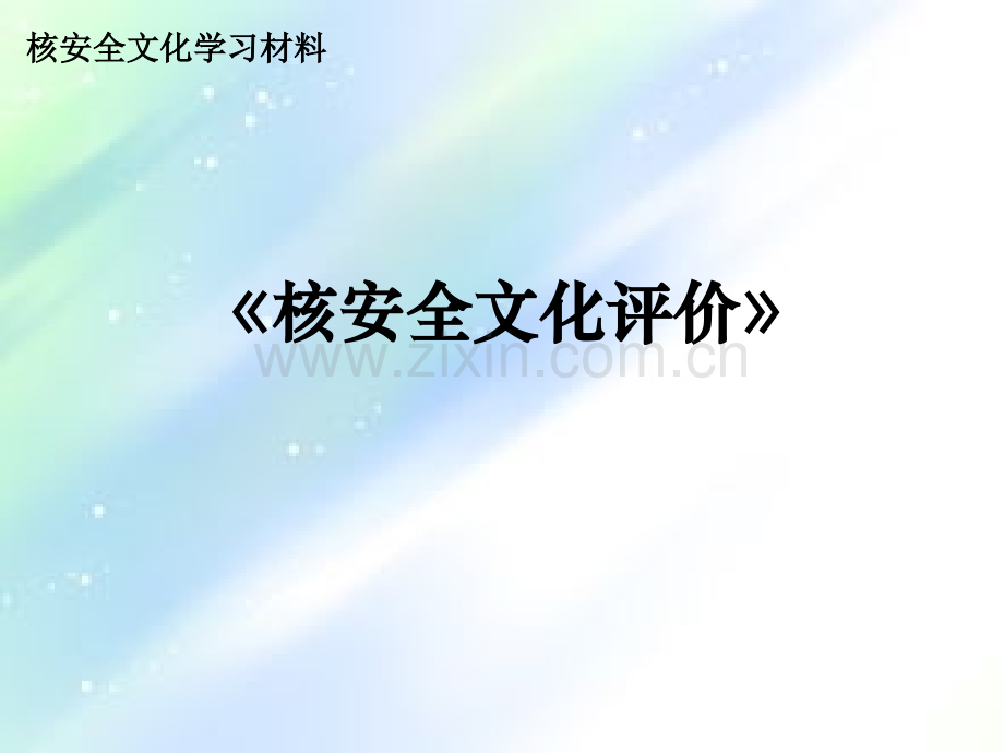 核安全文化评价.ppt_第1页