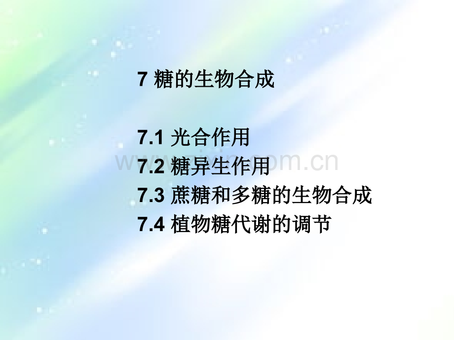 糖的生物合成.ppt_第1页