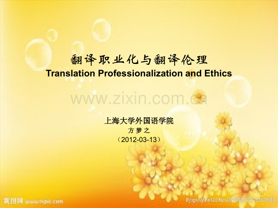 翻译职业化与翻译伦理.ppt_第1页