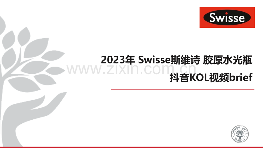 Swisse斯维诗胶原KOL brief.pptx_第1页
