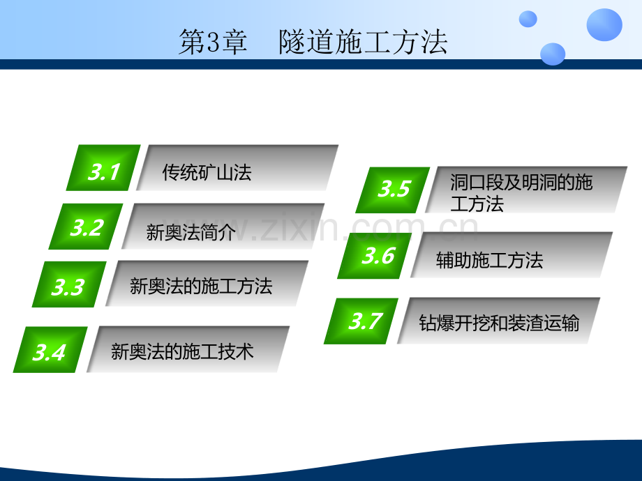 第3章--隧道施工方法-《隧道工程施工》教学课件.pptx_第1页