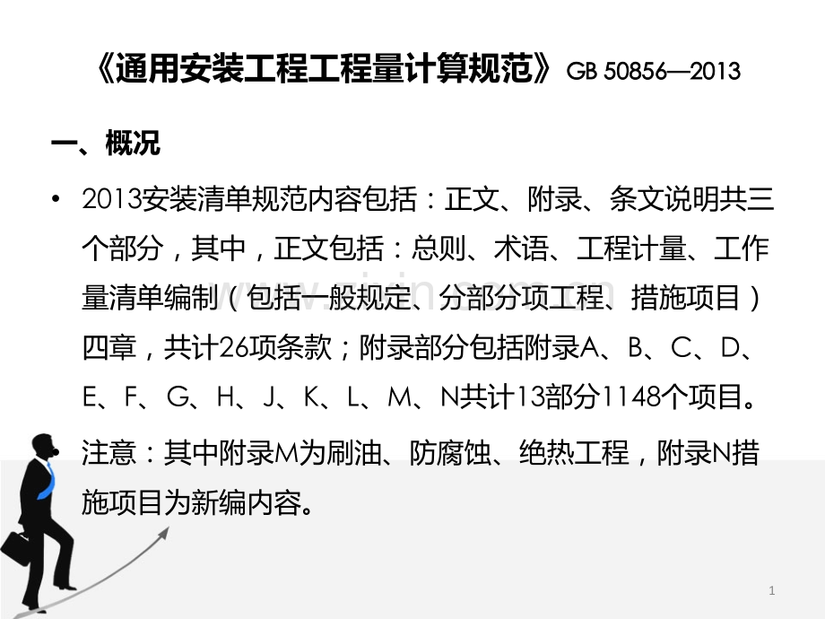 通用安装工程工程量计算规范(清单宣贯.pptx_第1页