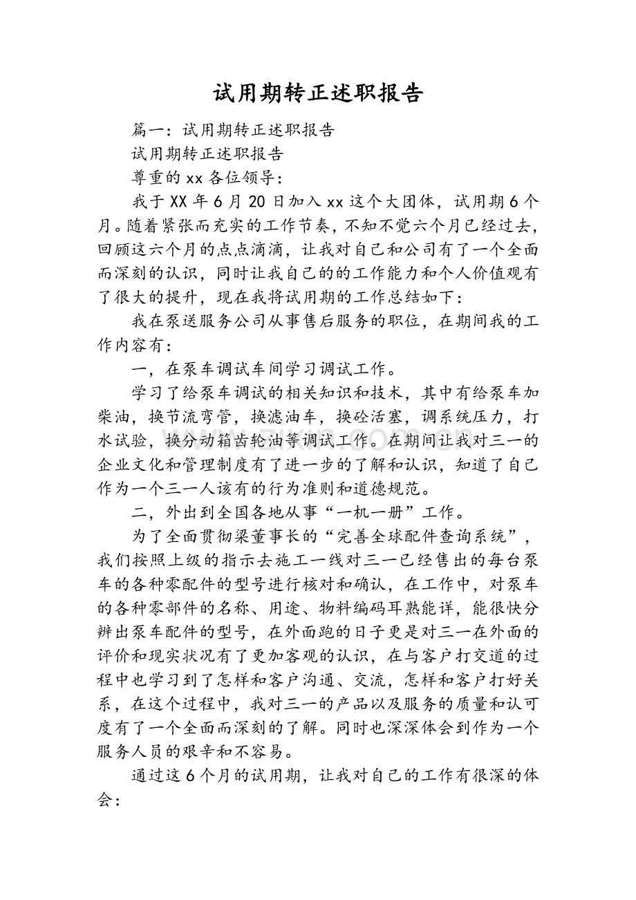 试用期转正述职报告.doc_第1页