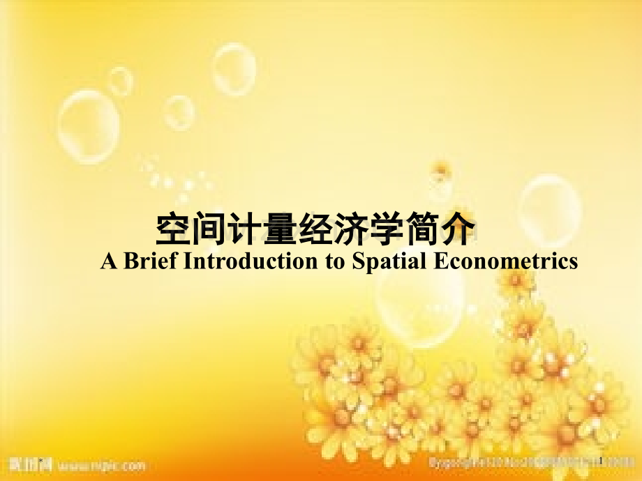 空间计量经济学分析.ppt_第1页