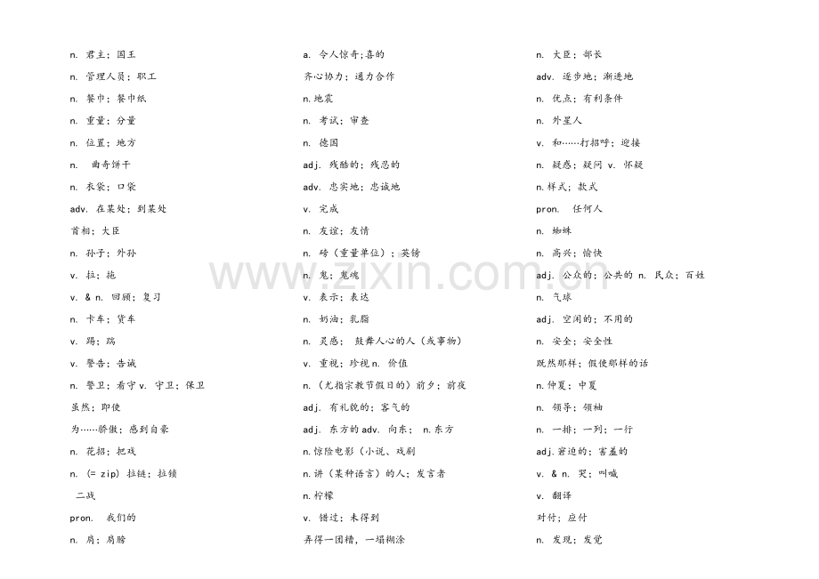新版新目标九年级单词乱序-默写用.doc_第2页