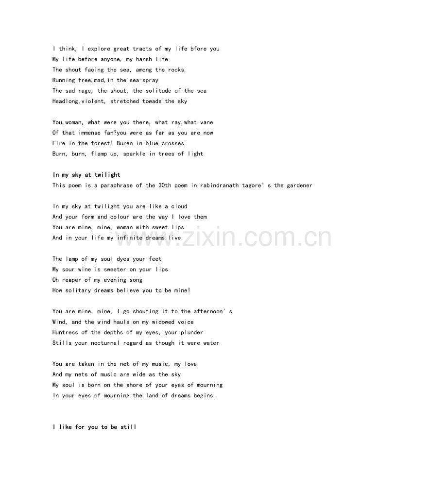 聂鲁达英文版《二十首情诗与绝望的歌》.doc_第2页