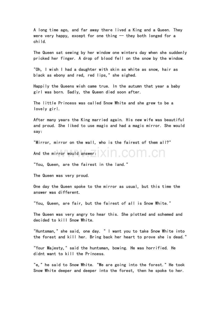 白雪公主英文版.doc_第1页
