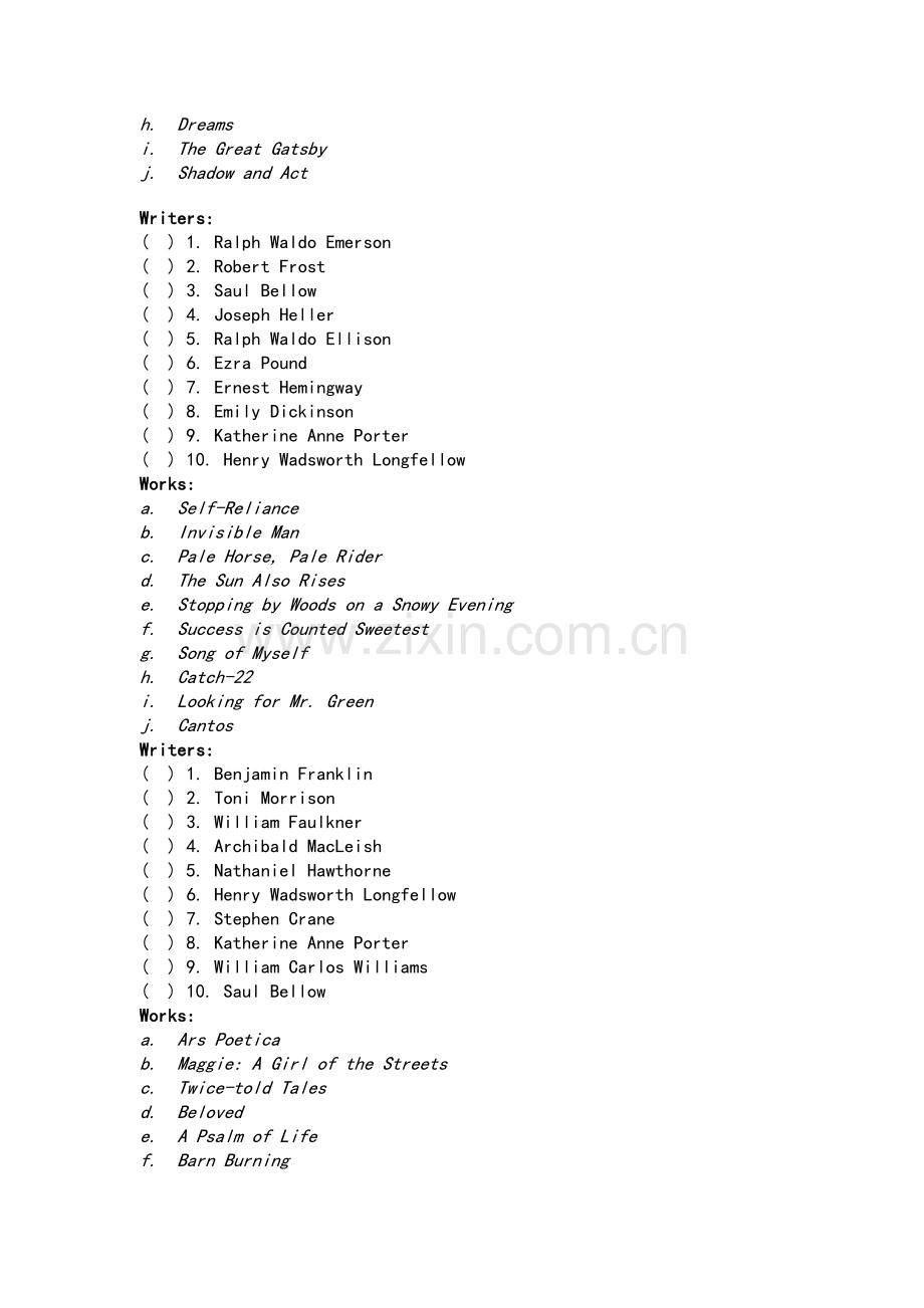 美国文学期末复习题.doc_第2页