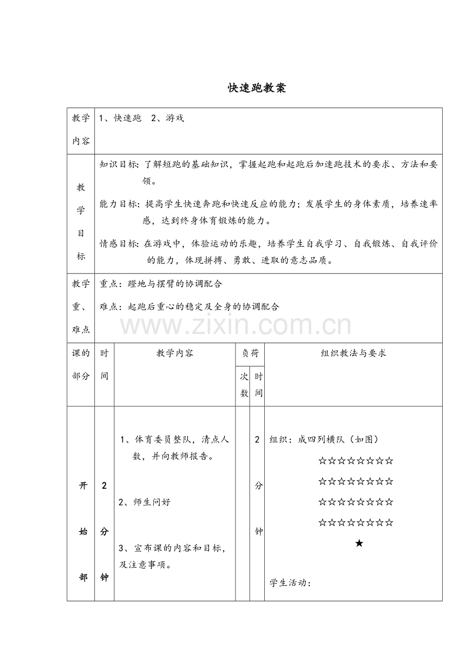 高一快速跑教案.doc_第1页