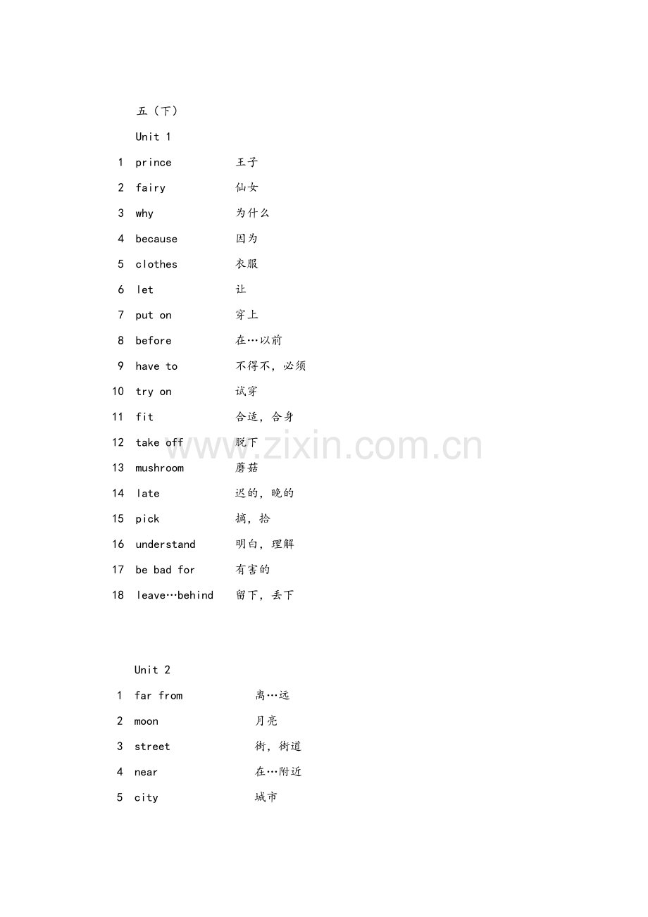 苏教版牛津小学英语五下单词表.doc_第1页