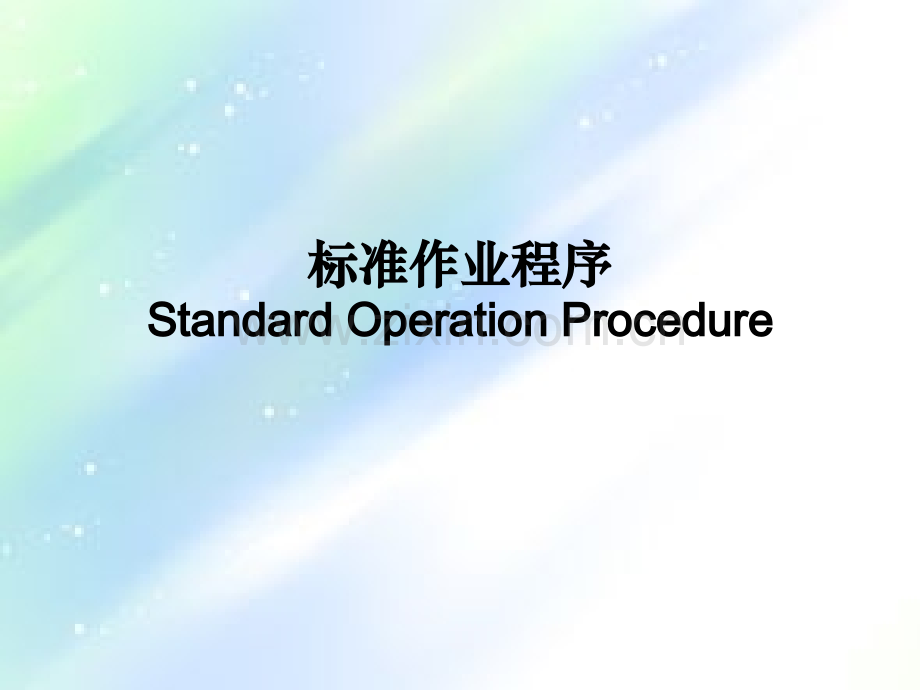 流程管理--SOP文件的撰写.ppt_第1页