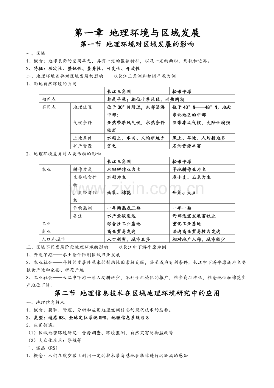 高中地理必修三知识点汇总.doc_第1页