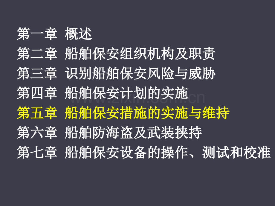 第5章船舶保安措施的实施与维持.pptx_第1页