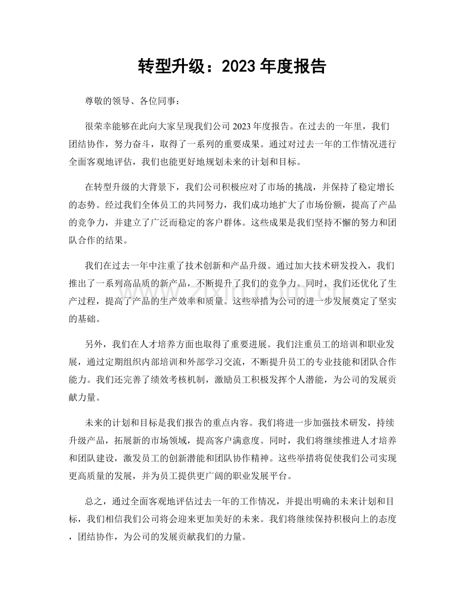 转型升级：2023年度报告.docx_第1页