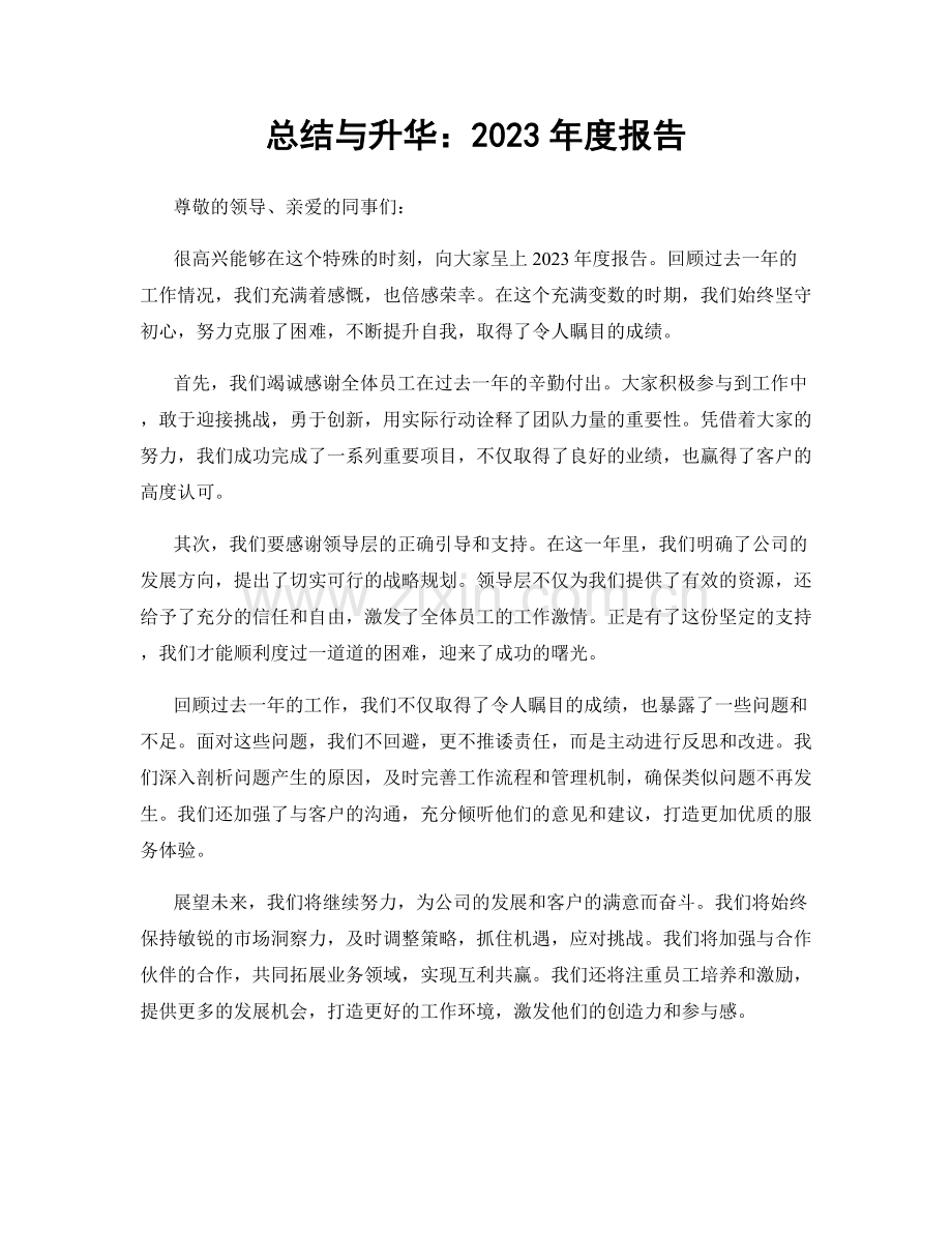 总结与升华：2023年度报告.docx_第1页