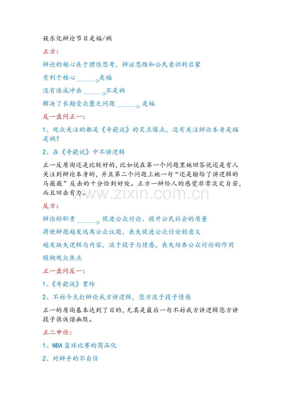 娱乐化辩论节目是福是祸.doc_第1页