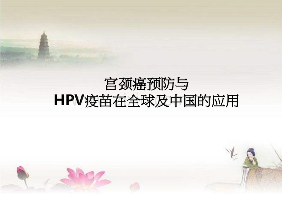 宫颈癌预防与HPV疫苗的使用.ppt_第1页