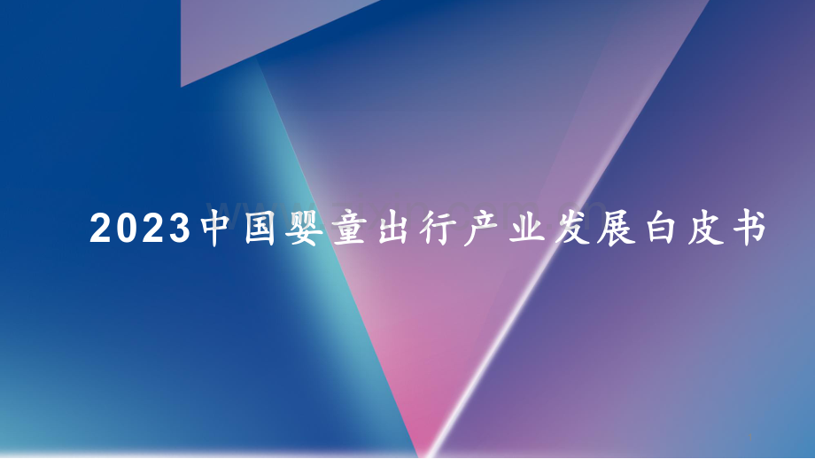 2023中国婴童出行产业发展白皮书.pdf_第1页