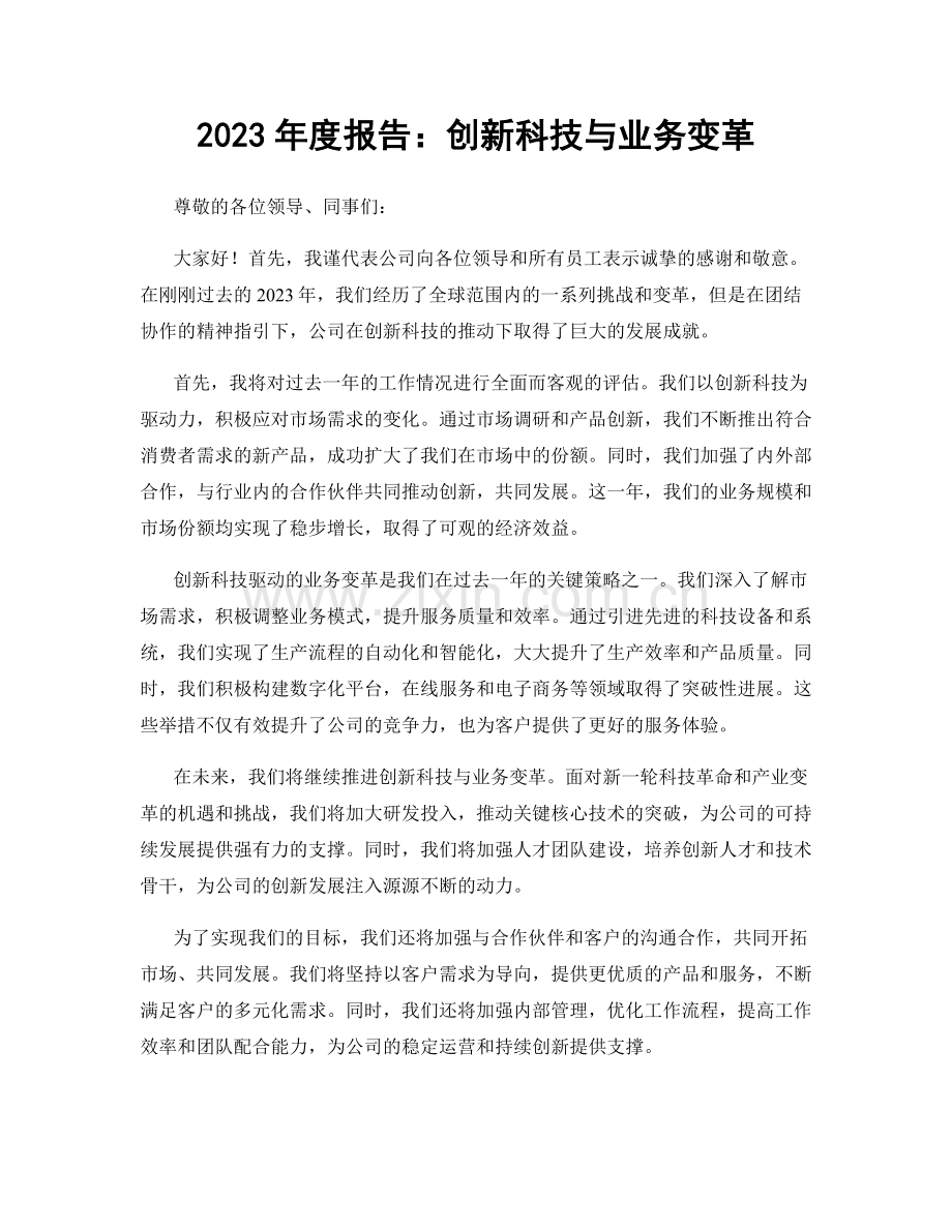 2023年度报告：创新科技与业务变革.docx_第1页