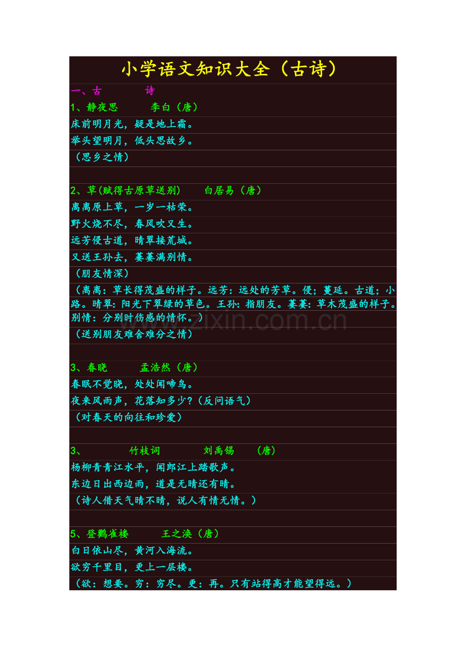 小学语文知识大全(古诗).doc_第1页