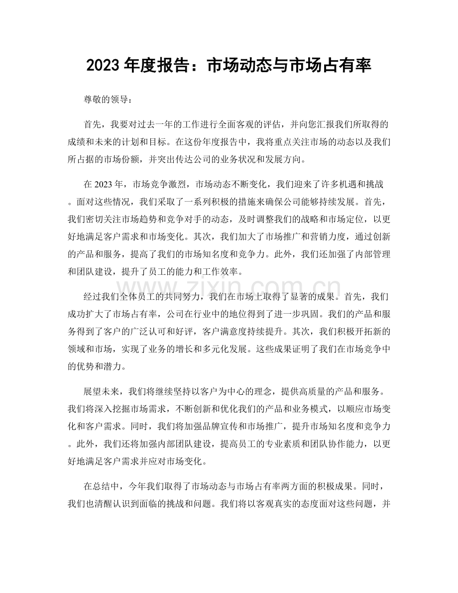 2023年度报告：市场动态与市场占有率.docx_第1页
