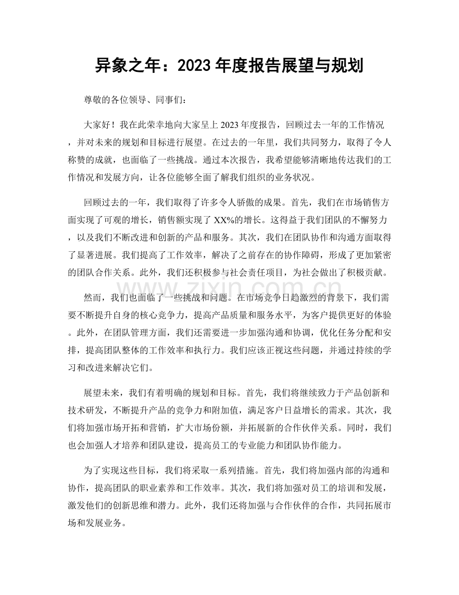 异象之年：2023年度报告展望与规划.docx_第1页