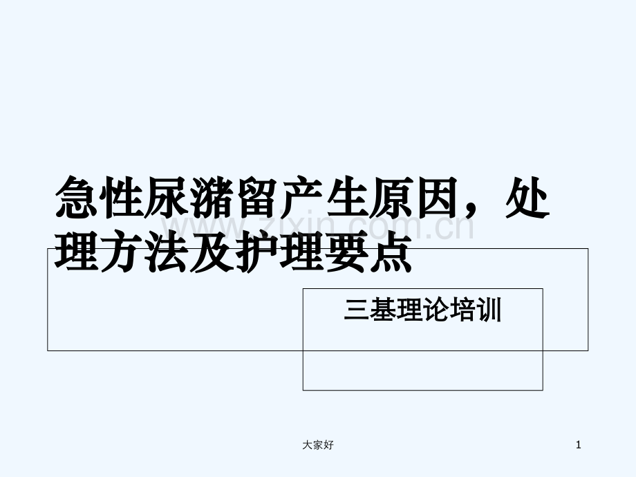 急性尿潴留产生的原因、处理方法及护理要点.ppt_第1页