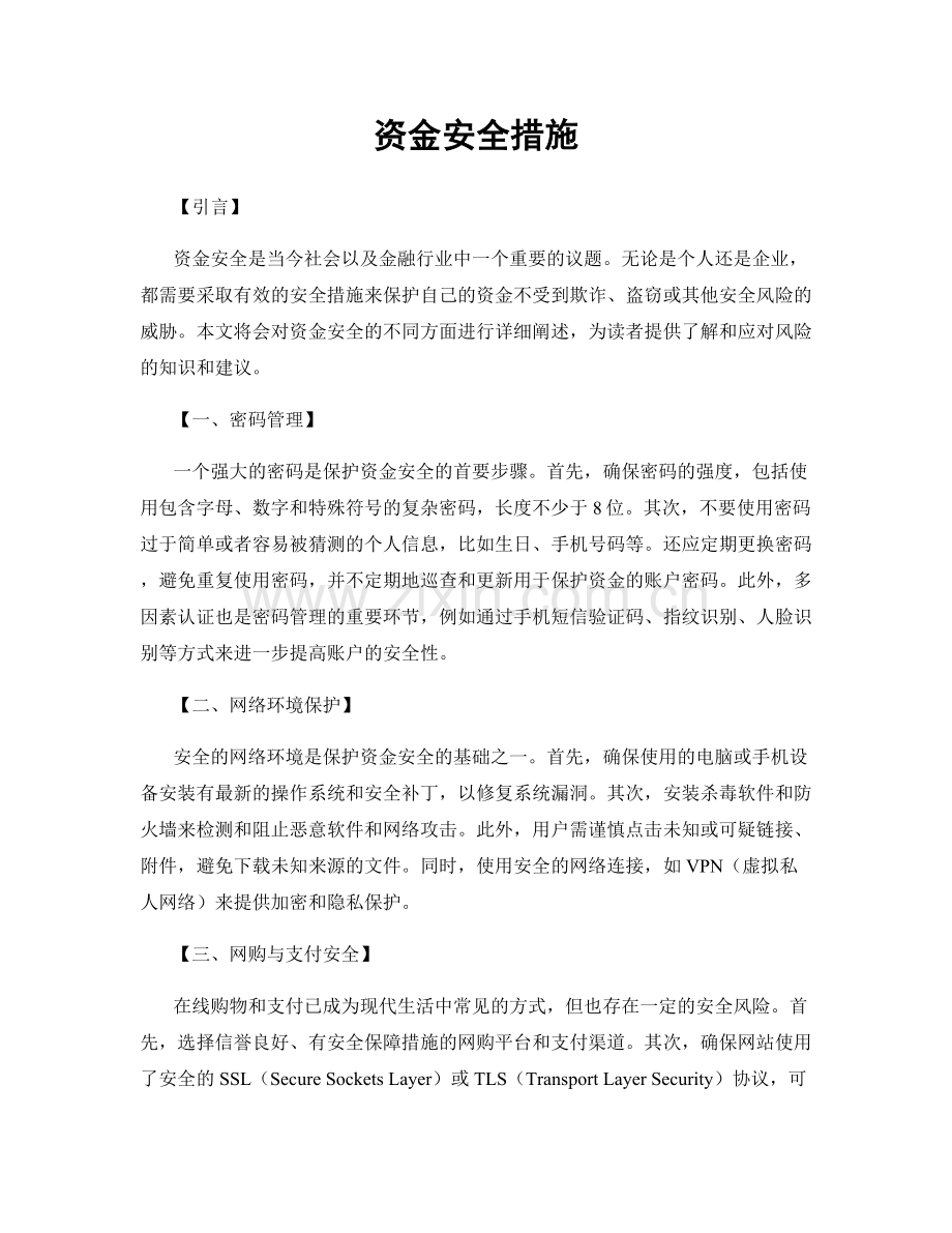 资金安全措施.docx_第1页