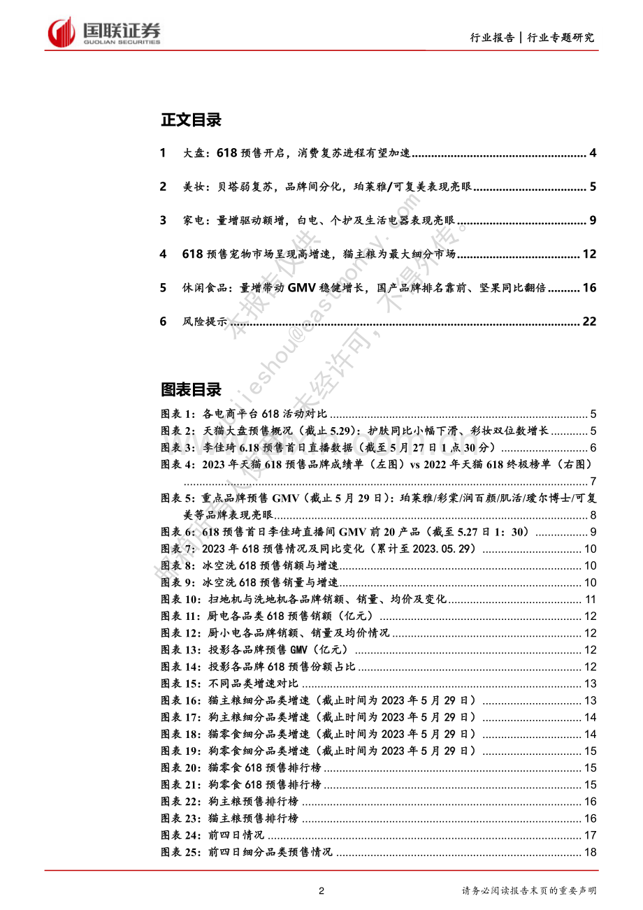 618预售专题：品牌品类表现分化消费复苏有望提速.pdf_第2页