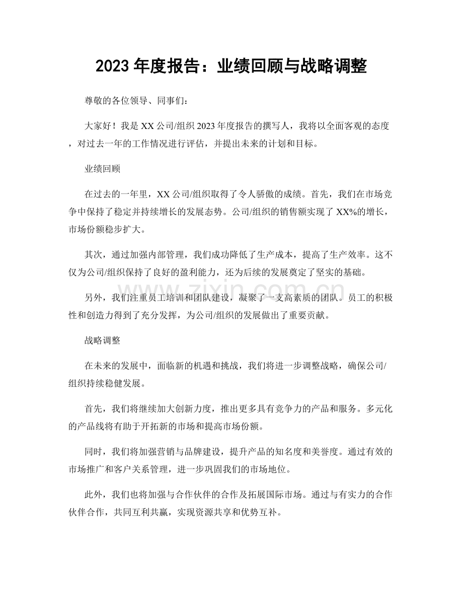 2023年度报告：业绩回顾与战略调整.docx_第1页