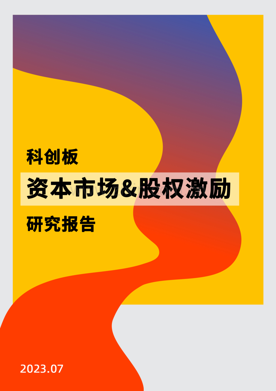 2023年科创板资本市场&股权激励研究报告.pdf_第1页