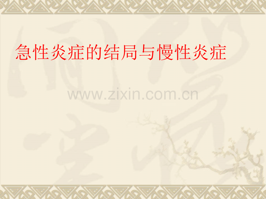 急性炎症的结局与慢性炎症.ppt_第1页