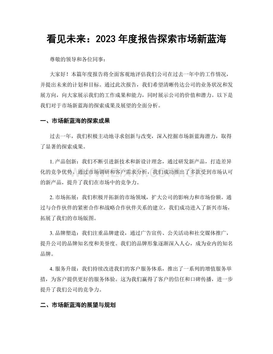看见未来：2023年度报告探索市场新蓝海.docx_第1页