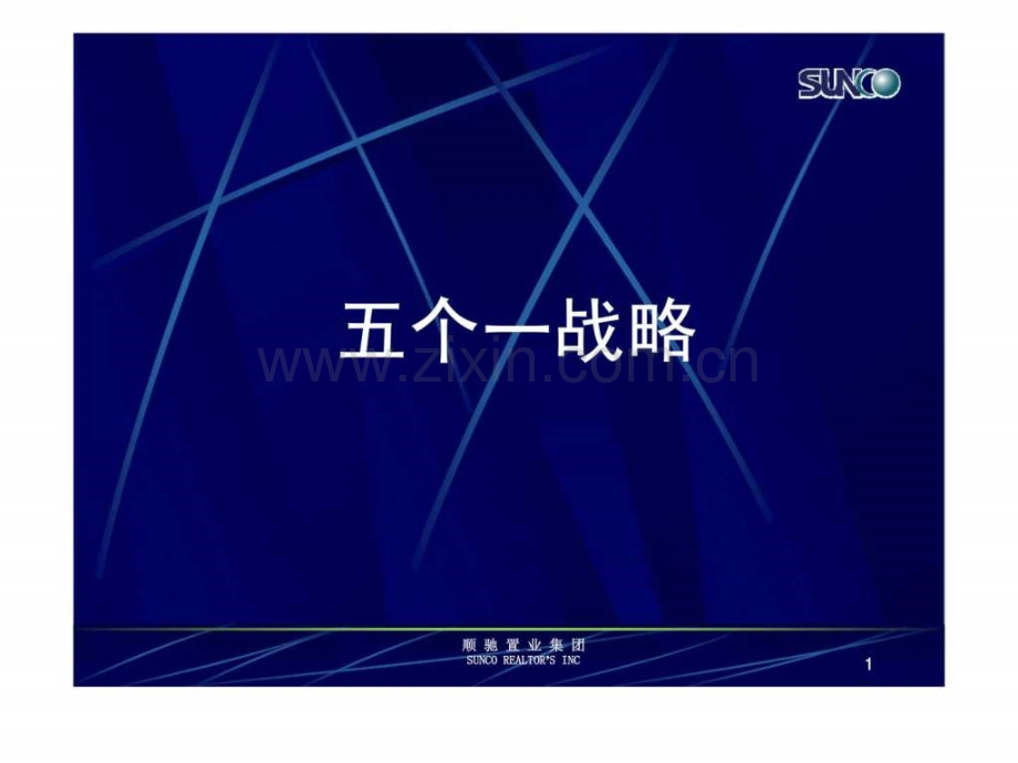 顺驰置业集团五个一战略.pptx_第1页