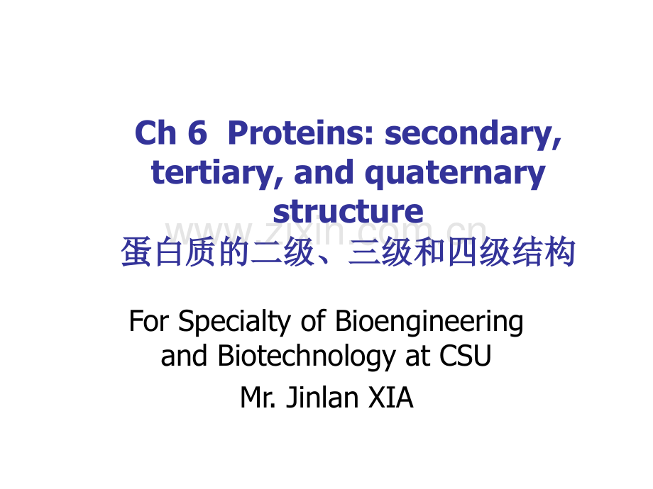 中南大学生物化学考研蛋白质二级三级和四级结构ch6Proteins06.pptx_第1页