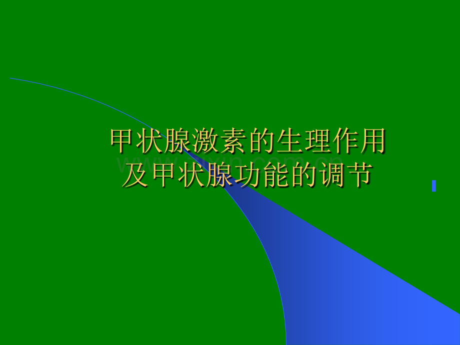 甲状腺激素的生理作用与甲状腺功能的调控.ppt_第1页
