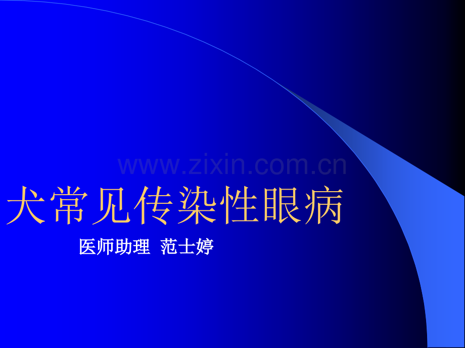 犬常见传染性眼病.ppt_第1页