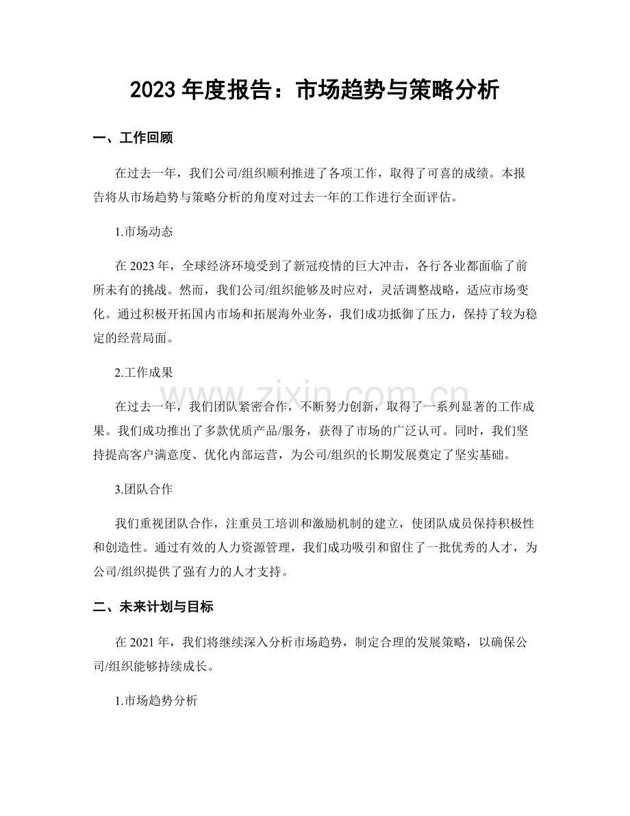 2023年度报告：市场趋势与策略分析.docx_第1页