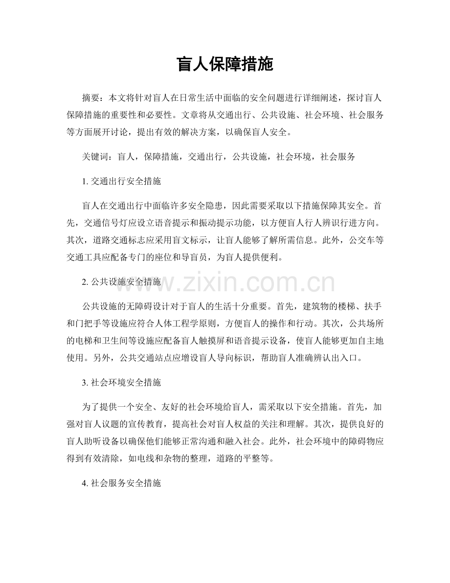 盲人保障措施.docx_第1页