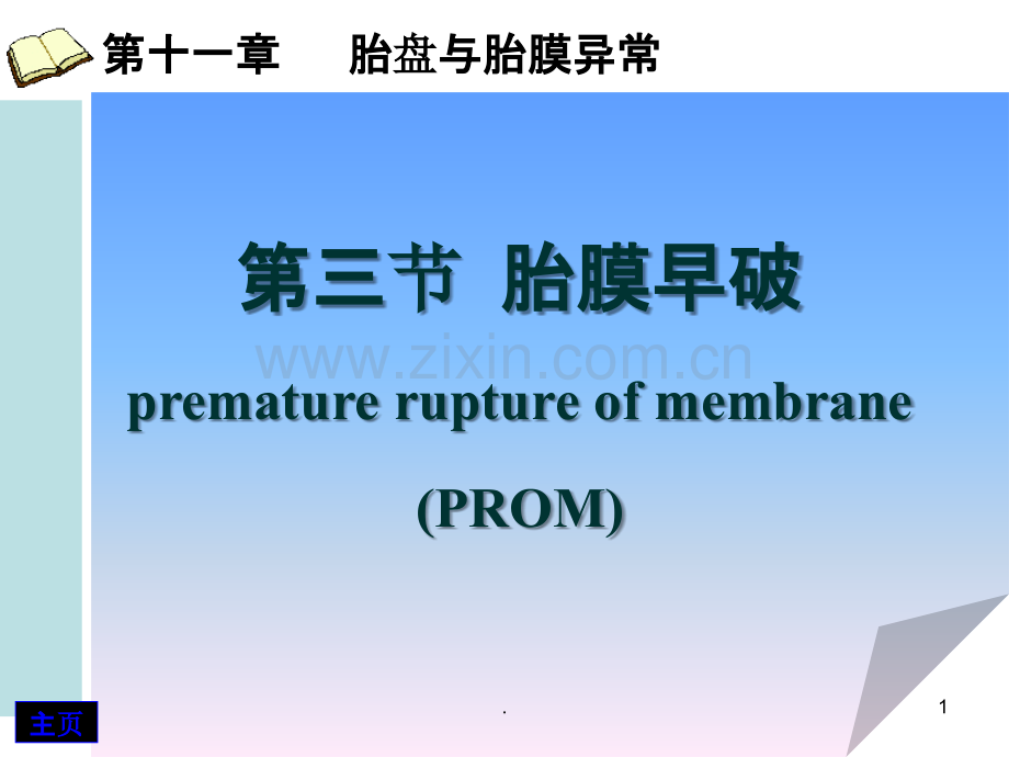 胎膜早破--胎盘与胎膜异常-文档.ppt_第1页