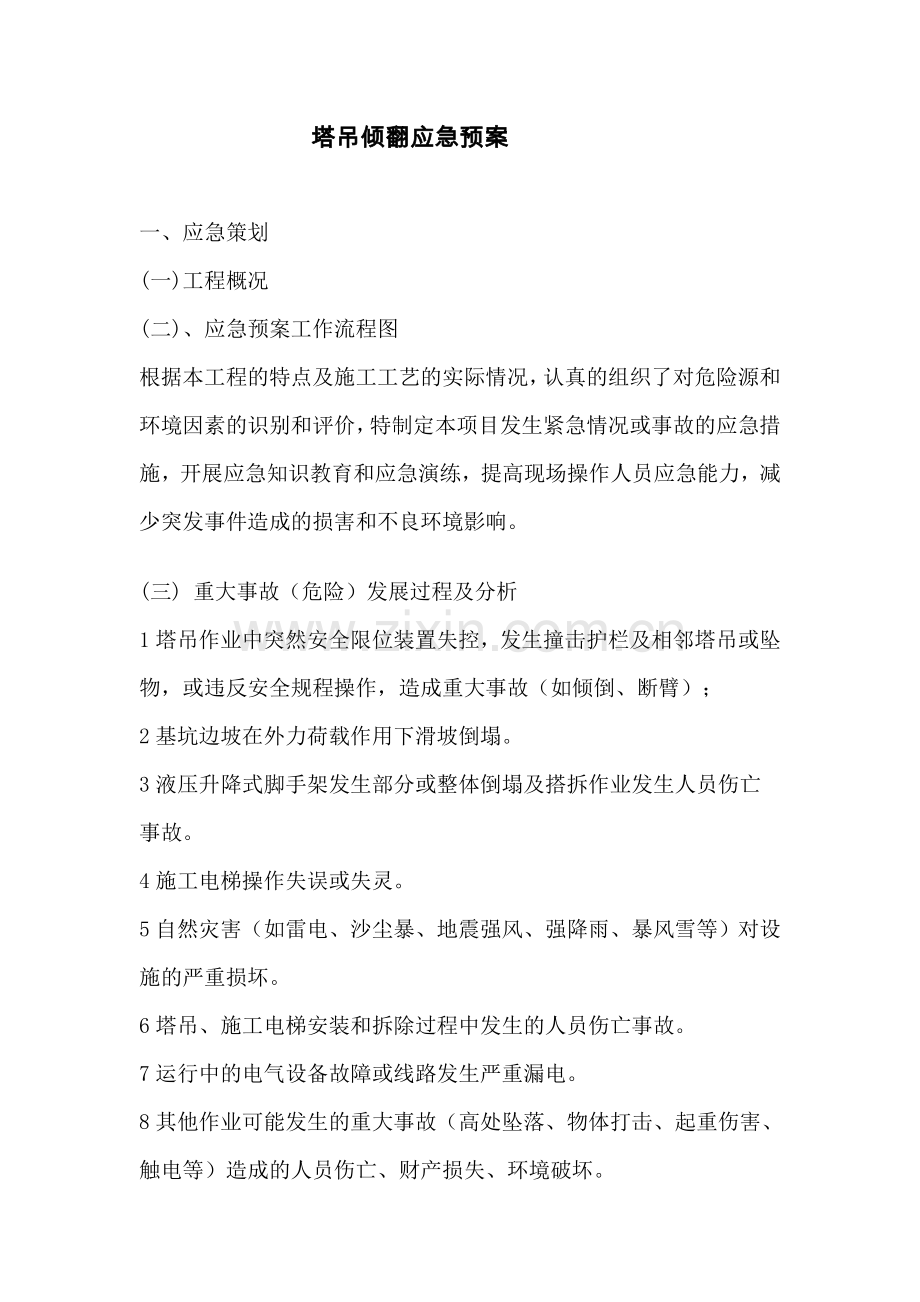 塔吊事故应急预案.docx_第1页