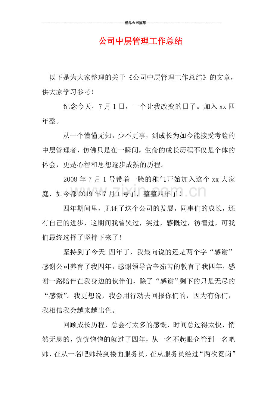 公司中层管理工作总结.doc_第1页