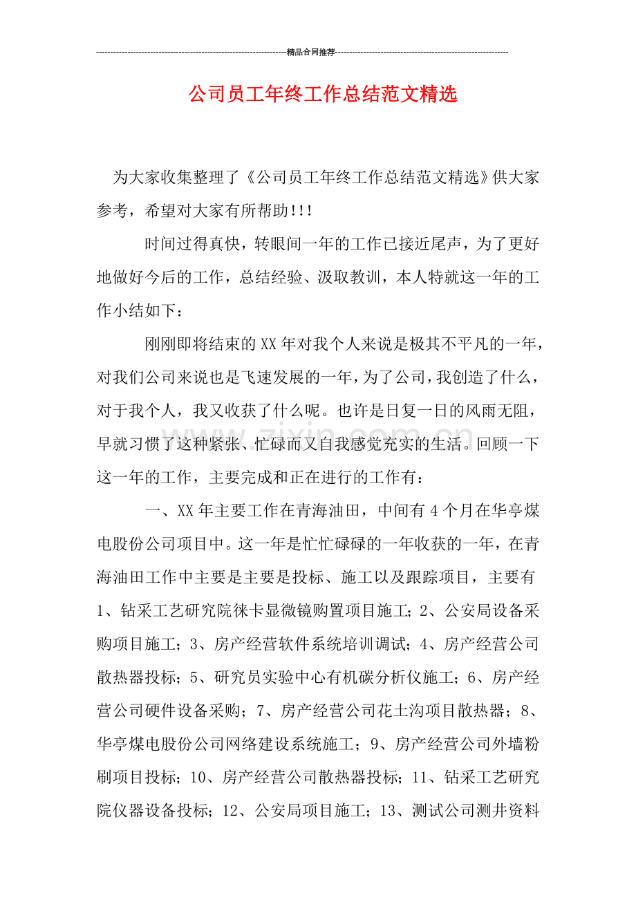 公司员工年终工作总结范文.doc_第1页