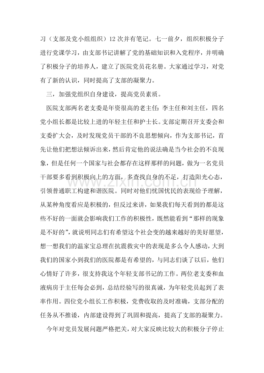 医院党支部2018年工作总结.doc_第2页