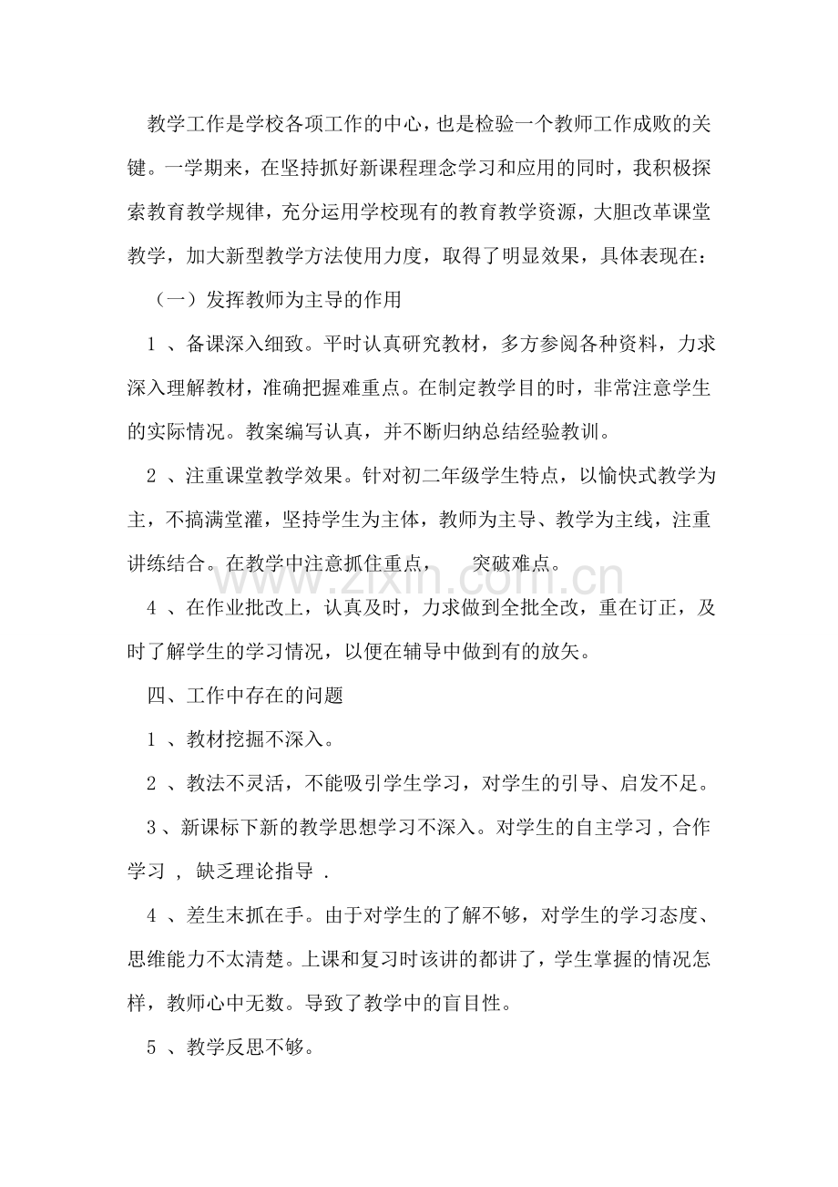 初中数学教师在教学方面的工作总结.doc_第2页