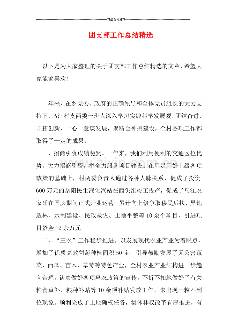 团支部工作总结.doc_第1页