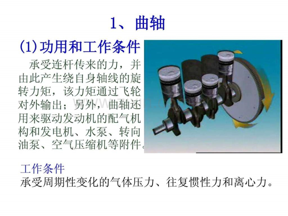 曲轴飞轮组的构造与原理.pptx_第1页
